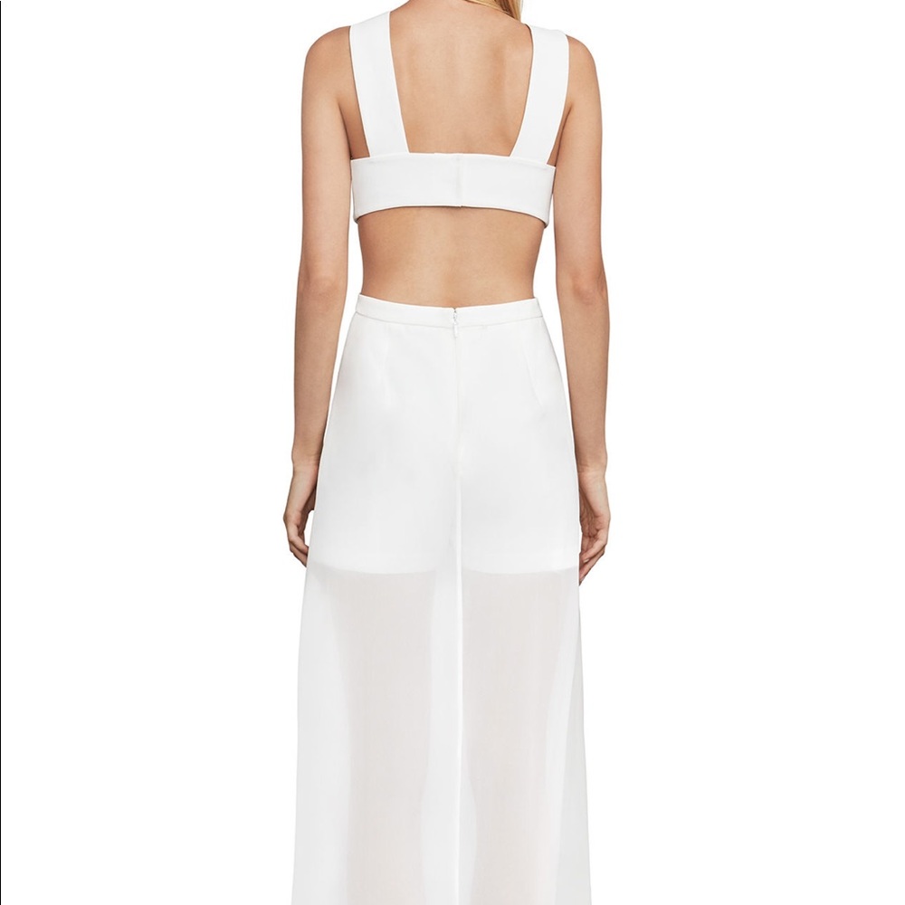 BcbgMaxazria white sheer shorts dress Sz 10 - Picture 2 of 8